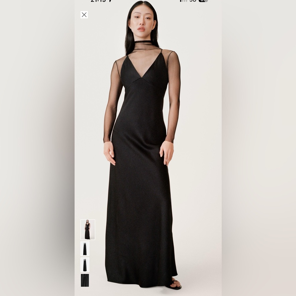Zara  Black Evening Dress NWT Size Mefium